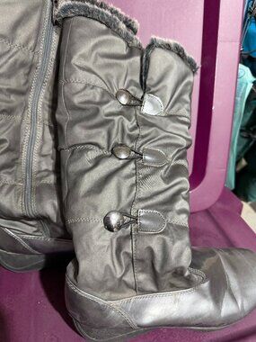 Khombu Women's Flurry Gray/Pewter Thermolite Sz 9